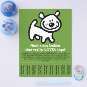 犬のトレーニング、歩く、グルーミング、座ってプロモーションtem チラシ (シングル)