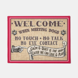 犬のドア・マット- Touch無し話無し ドアマット