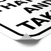 犬のドバーマンガンのポスタおもしろいーのサインプリントに注意 ポスター (角)