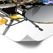 犬のドラマー遊のドラム ポスター (角)