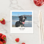 犬のナプキカスタムンス私も結婚行う スタンダードカクテルナプキン (インサイチュ)