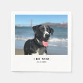 犬のナプキカスタムンス私も結婚行う スタンダードカクテルナプキン (正面)