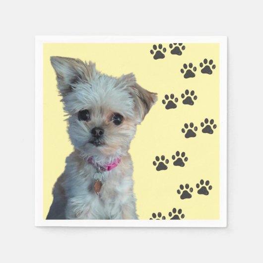 犬のナプキン スタンダードカクテルナプキン (正面)