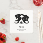 犬のナプキ結婚ンス スタンダードカクテルナプキン (インサイチュ)