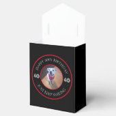 犬のニシン誕生日40黒と赤の写真 フェイバーボックス (オープン)