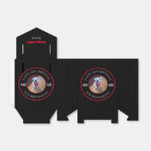 犬のニシン誕生日40黒と赤の写真 フェイバーボックス (折り畳みなし)