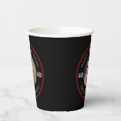 犬のニシン誕生日40黒と赤の写真 紙コップ (左)