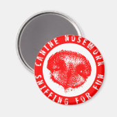 犬のノセワーク、おもしろいの盗聴 マグネット (正面/裏面)