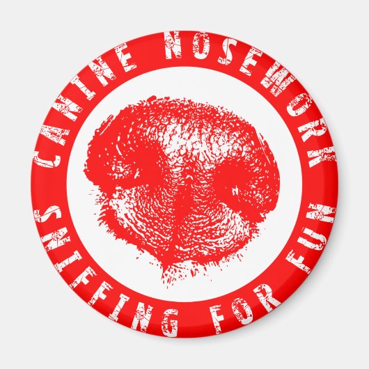 犬のノセワーク、おもしろいの盗聴 マグネット (正面)