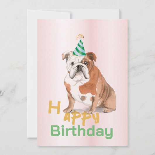 犬のハッピーバースデーパーティの招待状 (正面)