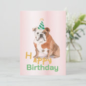 犬のハッピーバースデーパーティの招待状 (スタンド正面)