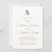 犬のハッピーバースデーパーティの招待状 (裏面)