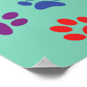 犬のハッピーバースデーパーティーバナーのポスター ポスター (角)