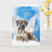 犬のハレクイングレートDaneペット悔やみや弔慰の損失 カード (黄色い花)