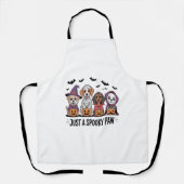 犬のハロウィンは手不気味だけで エプロン (正面)