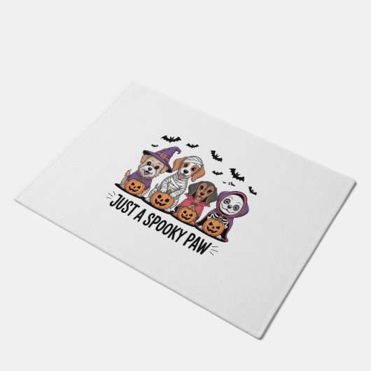 犬のハロウィンは手不気味だけで ドアマット (アングル)