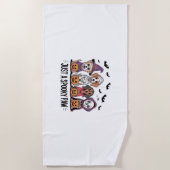 犬のハロウィンは手不気味だけで ビーチタオル (正面)