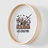 犬のハロウィンは手不気味だけで 壁時計 (傾斜)