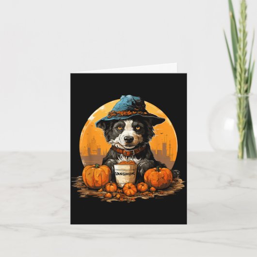 犬のハロウィン カード (正面)