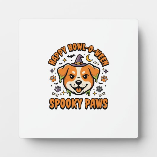 犬のハロウィン スプーキー・ポー フォトプラーク (正面)