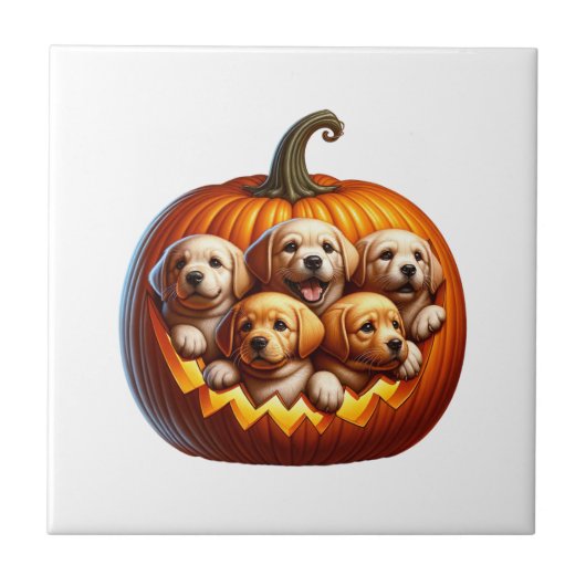 犬のハロウィン タイル (正面)