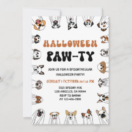 犬のハローウィンパーティ招待状犬の衣装パレード 招待状