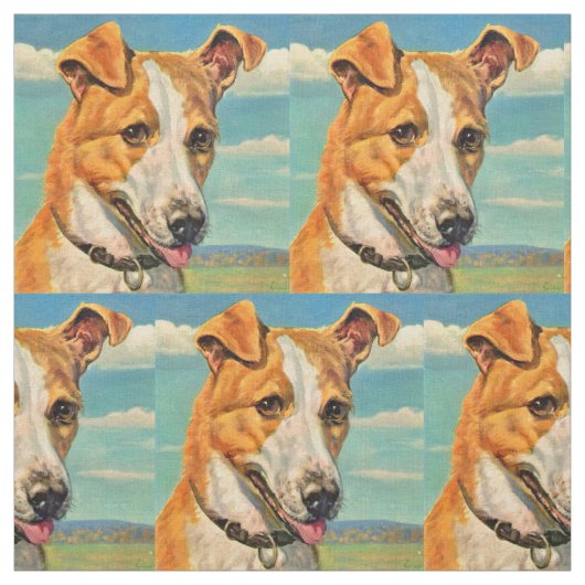 犬のハンサムな犬のプリント ファブリック (見本)