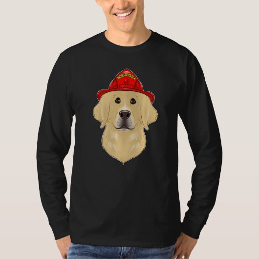 犬のハンドラーI消防士の犬I消防士ラブラド Tシャツ (正面)