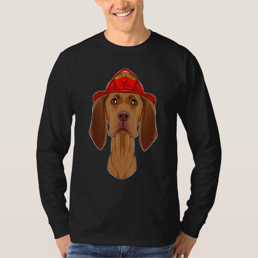 犬のハンドラーI消防士I消防士Vizsla Tシャツ (正面)