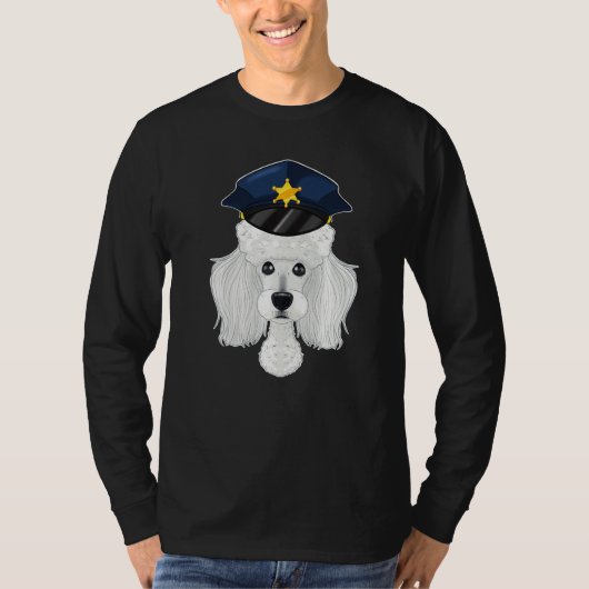 犬のハンドラーI警察犬I警察のプードル Tシャツ (正面)