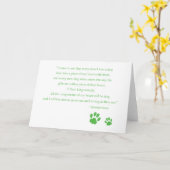 犬のハートの引用文カード カード (黄色い花)