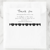 犬のハート感謝していお客様のビジネス情報 長方形シール (バッグ)