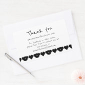 犬のハート感謝していお客様のビジネス情報 長方形シール (封筒)