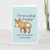 犬のハート – 私のお尻おもしろいヴァレンティーンズカード –  シーズンカード (正面)