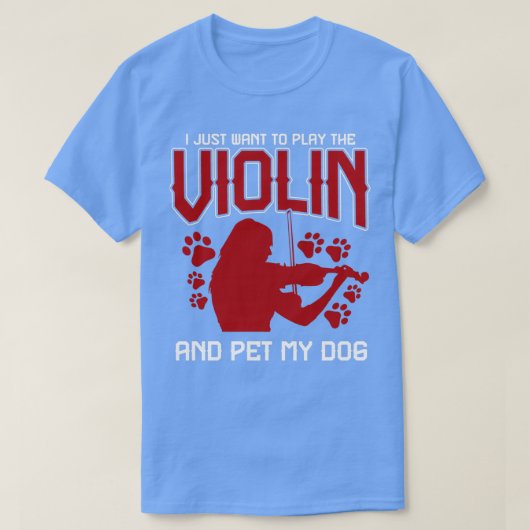 犬のバイオリン Tシャツ (デザイン正面)