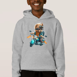 犬のバイクもしくは自転車に乗る人クール、かわいいヨークシャーのテリア犬のドライバ