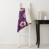 犬のバラとピンクと紫の蝶 シェルパブランケット (インサイチュ)