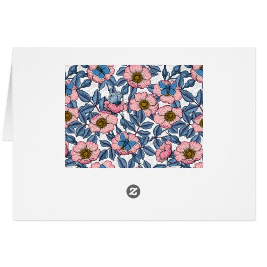 犬のバラと蝶 (裏面横)