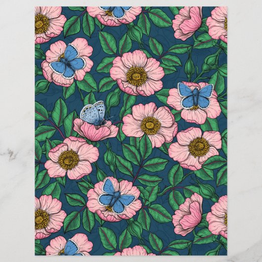 犬のバラと蝶 (裏面)