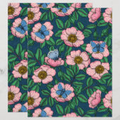 犬のバラと蝶 (正面/裏面)