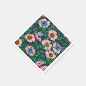 犬のバラと蝶 スタンダードカクテルナプキン (角)