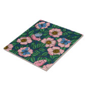 犬のバラと蝶 タイル (側面)