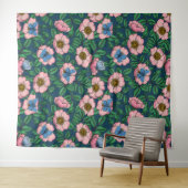 犬のバラと蝶 タペストリー (インサイチュ(横))