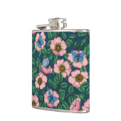 犬のバラと蝶 フラスク (左)