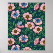 犬のバラと蝶 ポスター (正面)