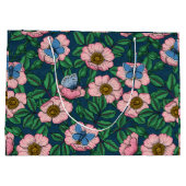 犬のバラと蝶 ラージペーパーバッグ (裏面)