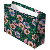 犬のバラと蝶 ラージペーパーバッグ (正面アングル)