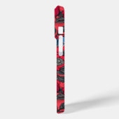 犬のバラと赤と青の蝶 Case-Mate iPhoneケース (裏面 / 左)