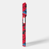 犬のバラと赤と青の蝶 Case-Mate iPhoneケース (裏面 / 右)