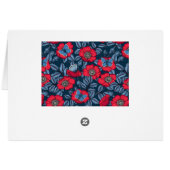 犬のバラと青と赤の蝶 (裏面横)